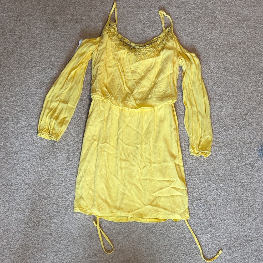 Bisou Bisou Sunny Yellow Off-Shoulder Dress